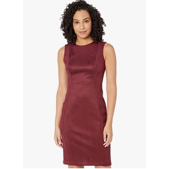 Calvin Klein Dresses & Skirts - Sleeveless Suede Sheath Dress